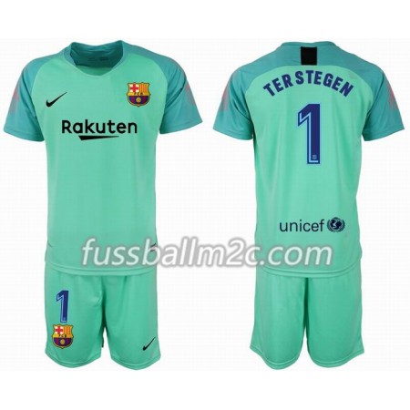 Fußballtrikots FC Barcelona Torwart TER STEGEN 1 Kinder 2018-2019 Kurzarm trikot kaufen